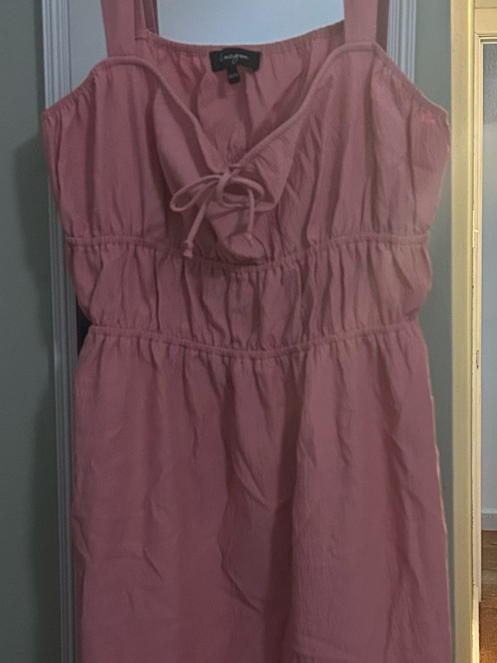 Style & Co. Rose Pink Tie-Front Camisole Dress